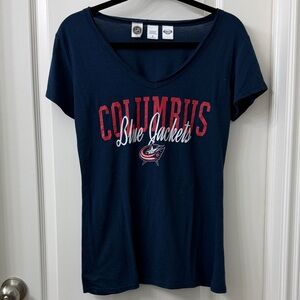 NHL Columbus Blue Jackets Women's Navy Tee